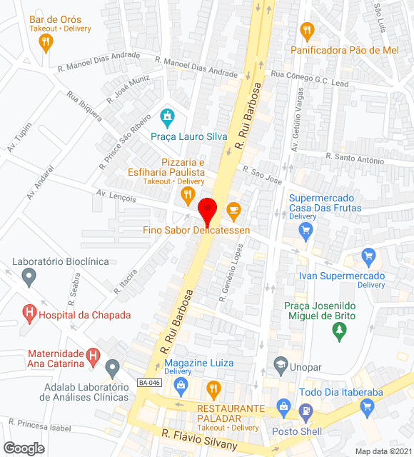 Mapa da localização